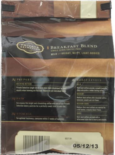 Private Selection Breakfast Blend Light Roast K Cup Coffee Pods Ct