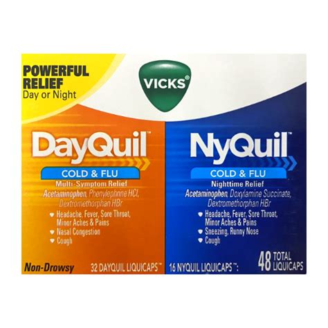 Vicks Dayquil And Nyquil Cold And Flu Multi Symptom Relief 32 Dayquil