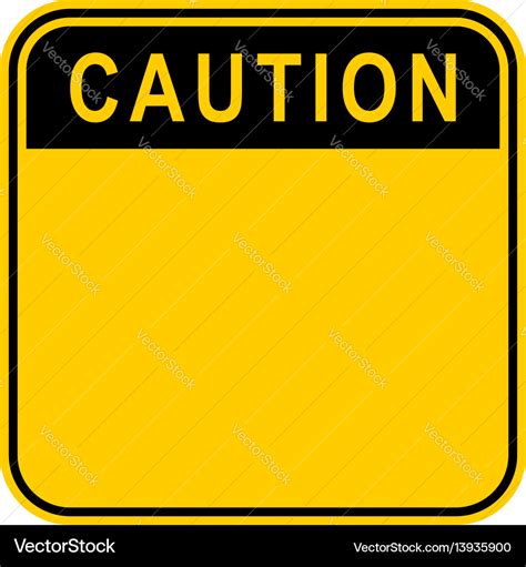 Sticker caution safety sign Royalty Free Vector Image