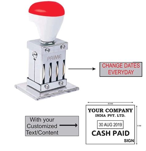 Normal Plastic Pre Ink Stamp For Office Size 25mm At Rs 299 Piece In