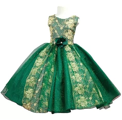 Busca Vestido De Fiesta Para Nina Talla 12 Color Verde Agua A La Venta