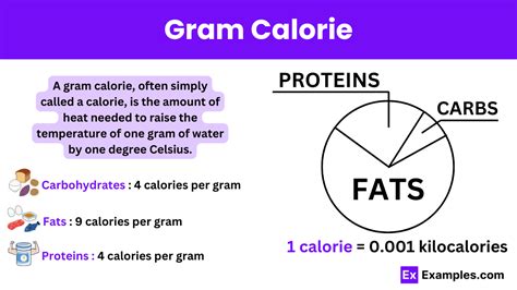 Gram Calorie Units Conversion Examples Table Uses