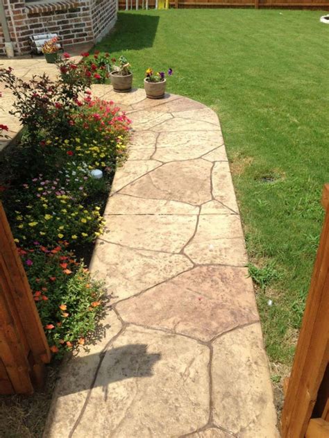 Best Stamped Concrete Walkways Ideas Stamped Concrete Walkway