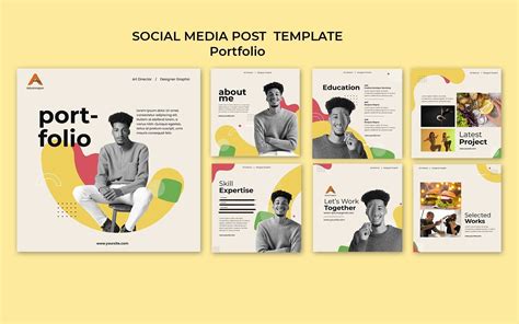 Social Media Post Portfolio Templates Templatemonster