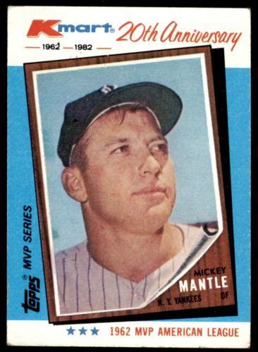 Kmart Th Anniversary Mickey Mantle New York Yankees Mvp