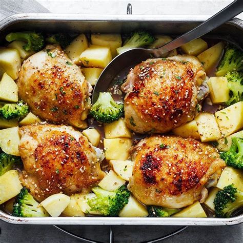 Honey Garlic Chicken Recipe With Broccoli And Potatoes Baked Chicken