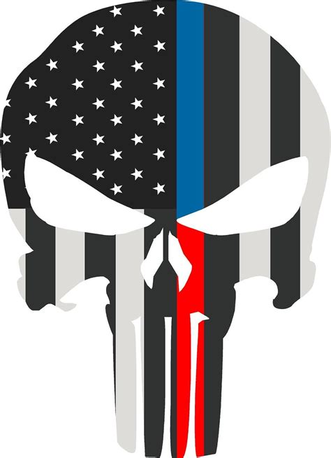 Punisher Skull Green Line THIN BLUE RED GREEN LINE AMERICAN FLAG