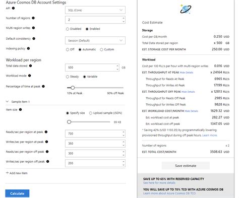 Estimación del costo inicial Microsoft Azure Well Architected