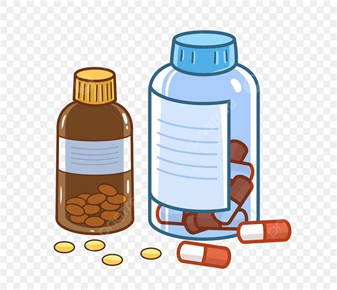 Medication Pills Clipart Vector Medical Pill Bottle Decoration