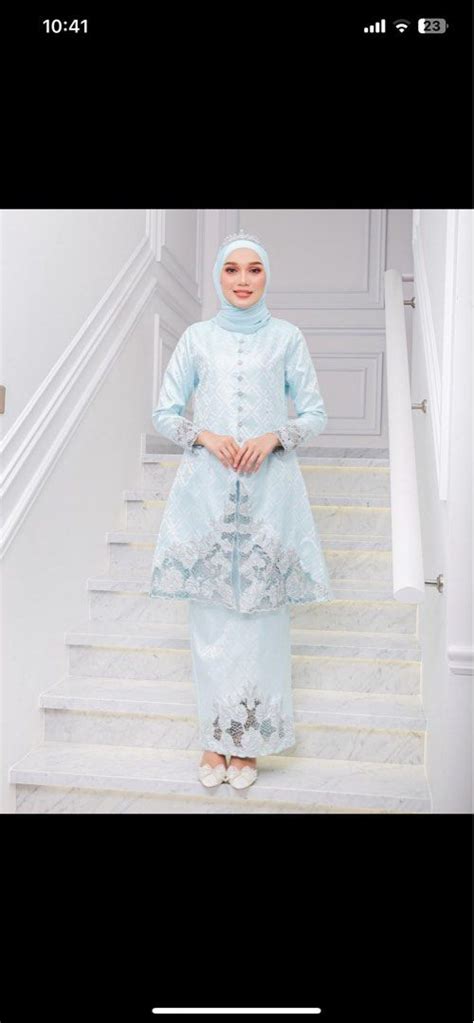 Hijabista Hub Amani Kebaya Aqua Blue Women S Fashion Muslimah