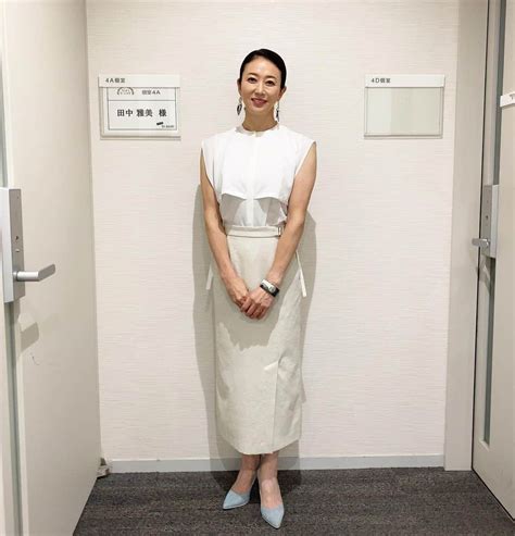 田中雅美さんのインスタグラム写真 田中雅美instagram「7月27日 テレビ朝日「世界水泳ウルトラモーニング」で着用した衣装は