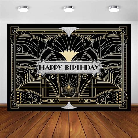 Avezano Great Gatsby Theme Birthday Backdrop 7x5ft Roaring