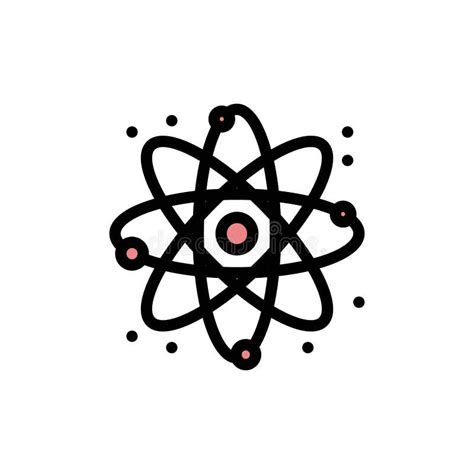 Physics, React, Science Flat Color Icon. Vector Icon Banner Template Stock Vector - Illustration ...