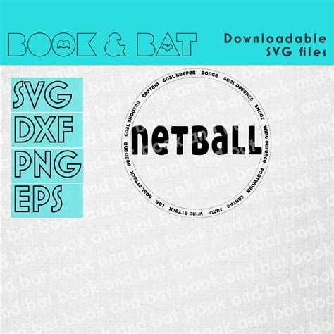 Netball Design Netball Fan Netball Svg File Netball Dxf Silhouette