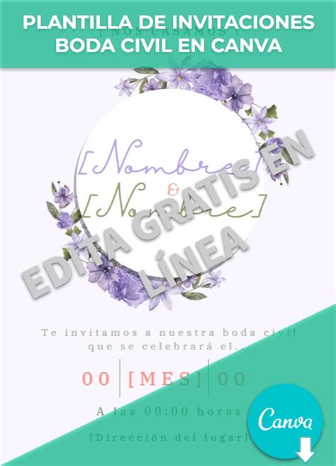 Invitaciones Boda Civil Powerpoint Canva Ejemplos Y Plantillas