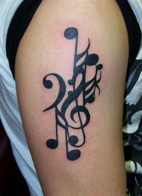 47 Attractive Music Shoulder Tattoos