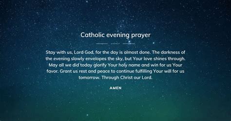 Catholic Evening Prayer