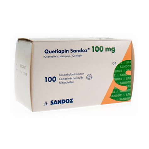 QUETIAPIN SANDOZ FILMOMH TABL 100 X 100 MG Apotheek Kestens