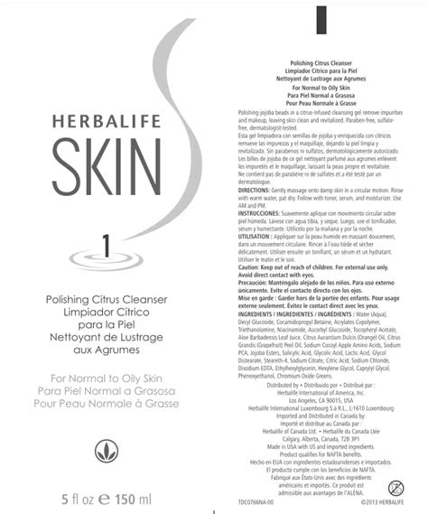 Herbalife SKIN Polishing Citrus Cleanser Lowest Price 2024