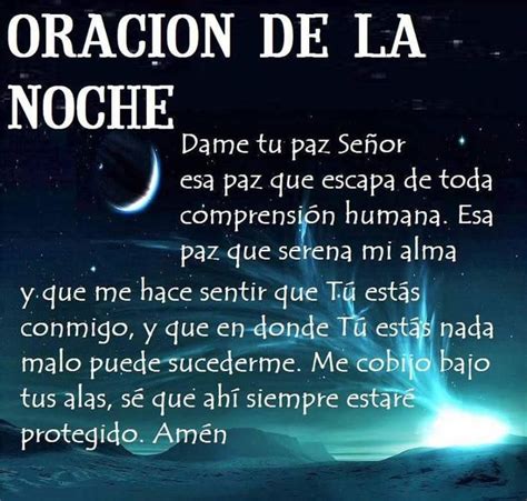 Oracion de la noche Oración de la noche Oración de buenas noches