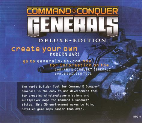 Command & Conquer: Generals - Deluxe Edition (2003) box cover art ...