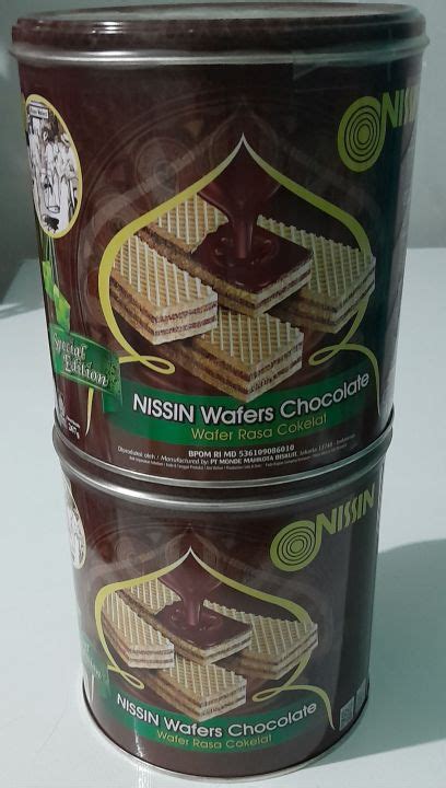 Wafers Nissin Chocolate Kemasan Kaleng Isi Lebih Bnyak Lazada Indonesia