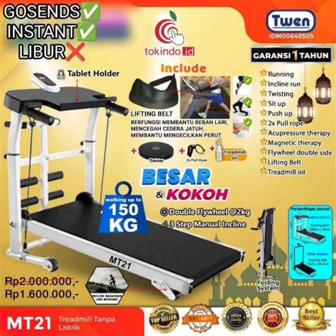 Jual Treadmill Twen T205 Treadmil Listrik Elektrik Alat Fitness Gym