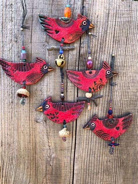 Happy Little Cardinal Ornament Bird Christmas Ornament | Etsy