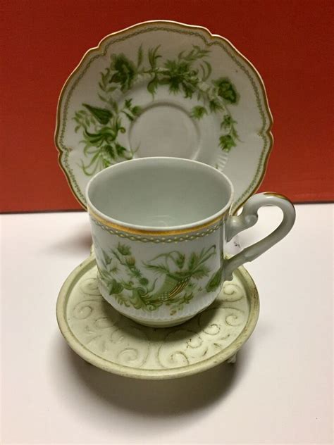 Haviland Limoges Demitasse Cup And Saucer A La Corne Ebay Blue