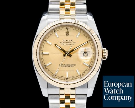 Rolex 116233 Datejust Champagne Dial 18K SS Jubilee 48443