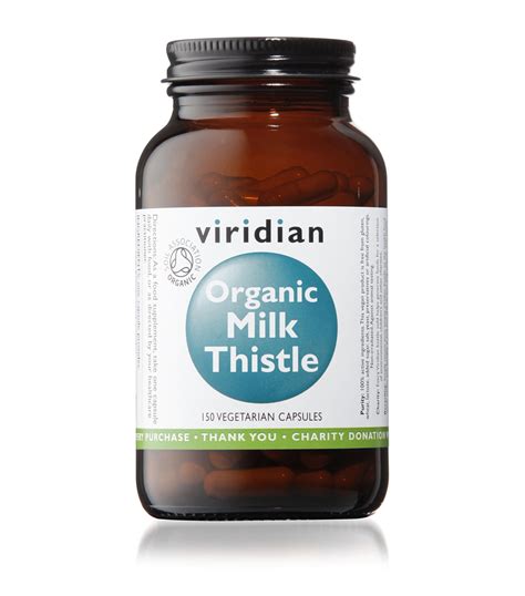 Viridian Organic Milk Thistle Supplement 150 Capsules Harrods Uk