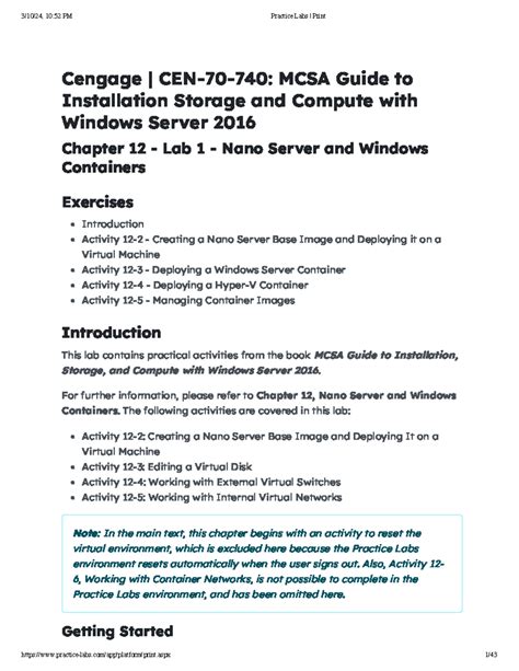 Lab Chapter Cengage Cen Mcsa Guide To Installation