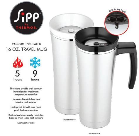 Thermos Sipp 16oz Stainless Steel Insulated Leak Proof Coffee Travel