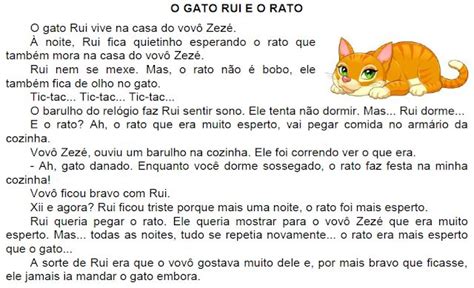 Texto O GATO RUI E O RATO de Elisângela Terra Incentivo a leitura