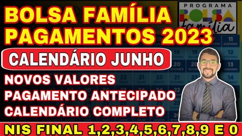 SAIU BOLSA FAMÍLIA JUNHO CALENDÁRIO COMPLETO ANTECIPAÇÃO AVISO NIS