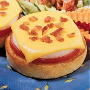 Bacon-Cheese English Muffins Recipe | Taste of Home