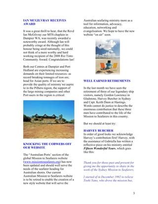 Glad Tidings Newsletter Mission To Seafarers Pdf