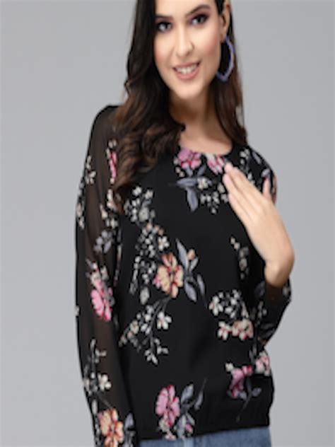 Buy Selvia Floral Print Crepe Top Tops For Women 21444304 Myntra