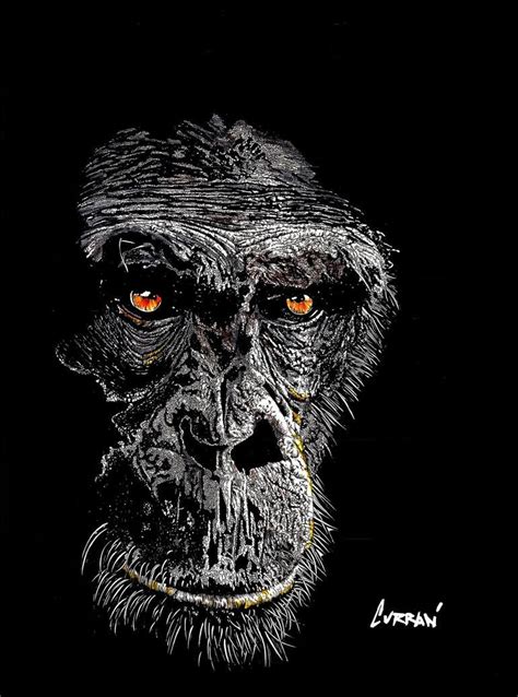 Gorilla Face Drawing In 2024 Drawings Art Face Drawing