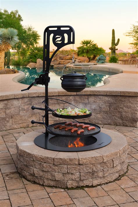 Zentro Smokeless Round Fire Pit Steel Breeo