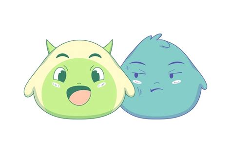 Premium Vector | Cute slime character design illustration