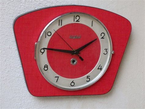 Reserved For B Bayard S Atomic Vintage French Red Wall Etsy Red