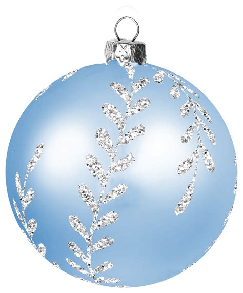 A Blue Ornament With Silver Leaves On It