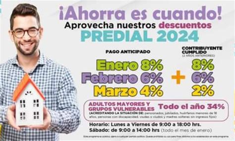 AHORRA O NUNCA la campaña de descuentos en predial y agua que ofrece