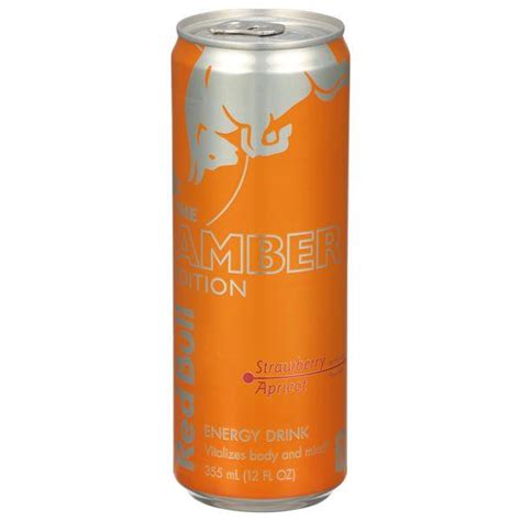 Red Bull Amber Edition Strawberry Apricot Energy Drink 12oz Can