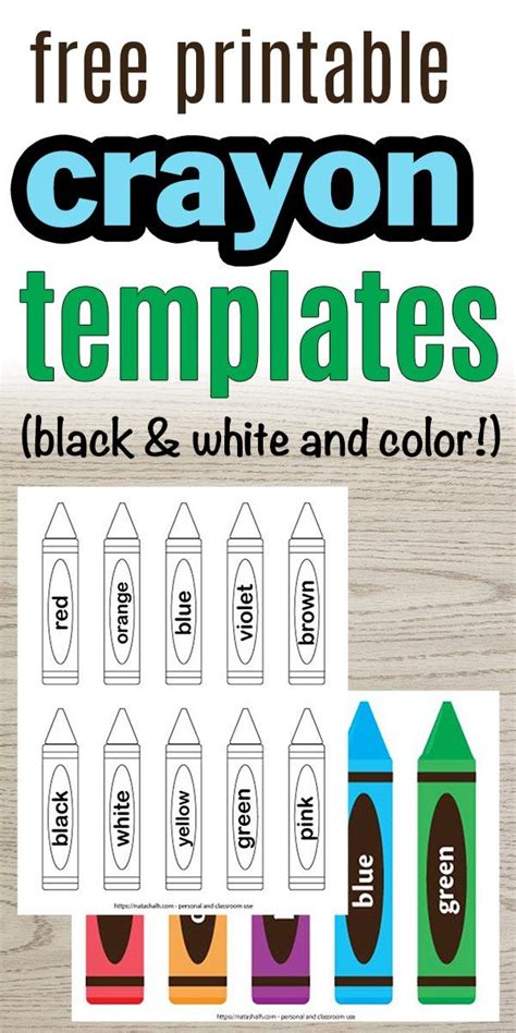 Free Crayon Template Printable