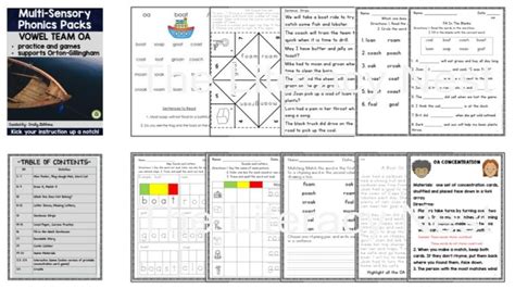 Vowel Team Oa Orton Gillingham Multisensory Phonics Structured