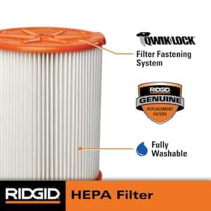 HEPA Filter RIDGID Shop Vacuum Filters The Home Depot