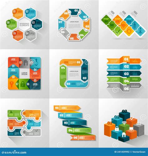 Infographic Templates Icons Set Stock Vector Illustration Of