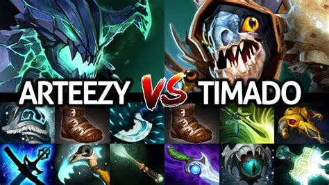 Arteezy Outworld Devourer VS Timado Slark Battle MMR NA Top Player 7 22